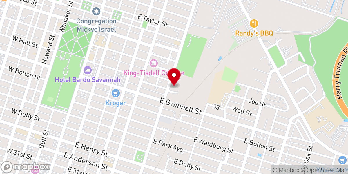 Map showing location of Saint James African Methodist Episcopal Church