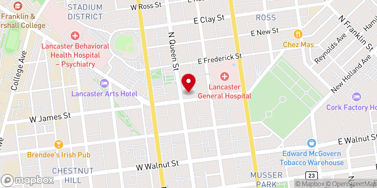 Map showing location of Grace Lutheran Church