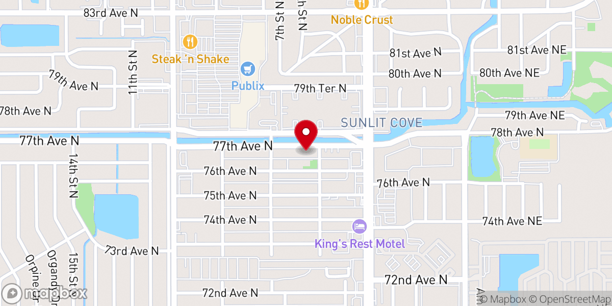 Map showing location of St. Sava Serbian Eastern Orthodox Church