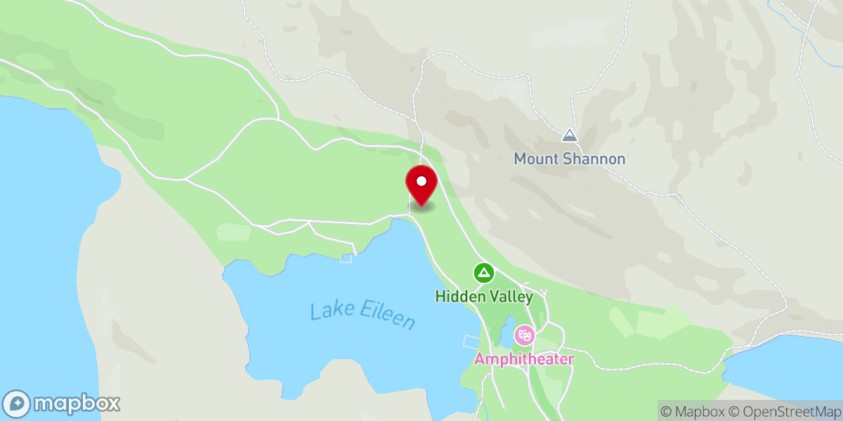 Map showing location of Hidden Valley Chapel