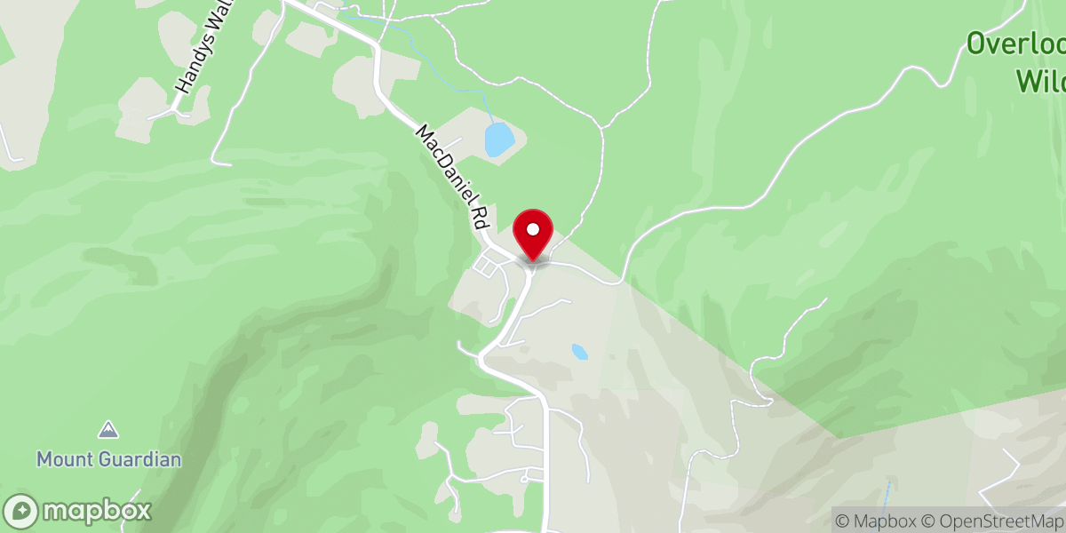 Map showing location of Overlook Mountain Trailhead