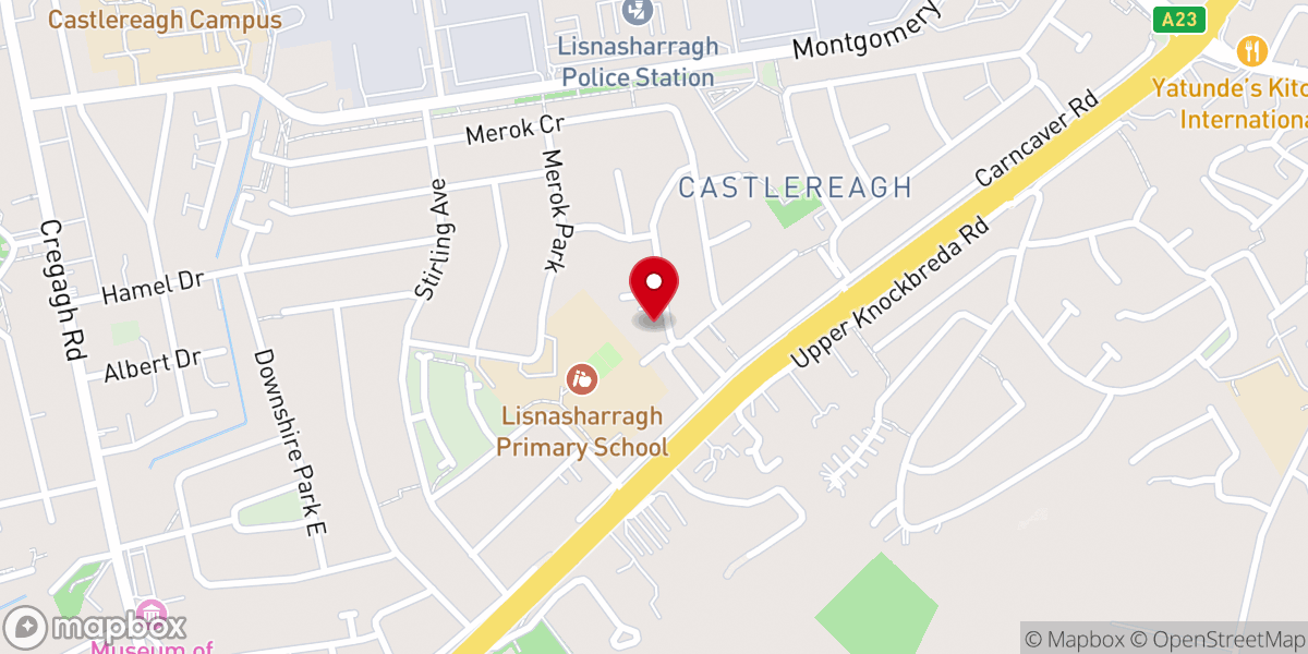 Map showing location of Glenburn Methodist Church
