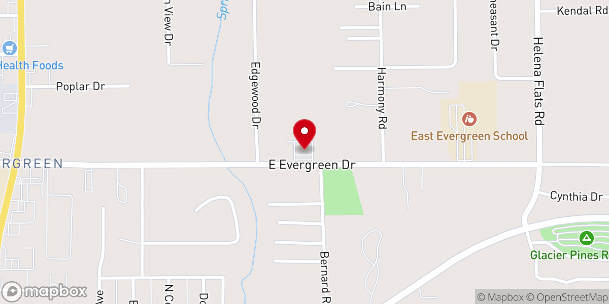 Map showing location of Trailhead Church