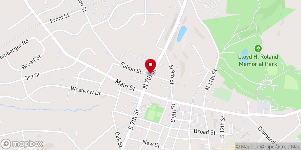 Map showing location of Akron Grace Church