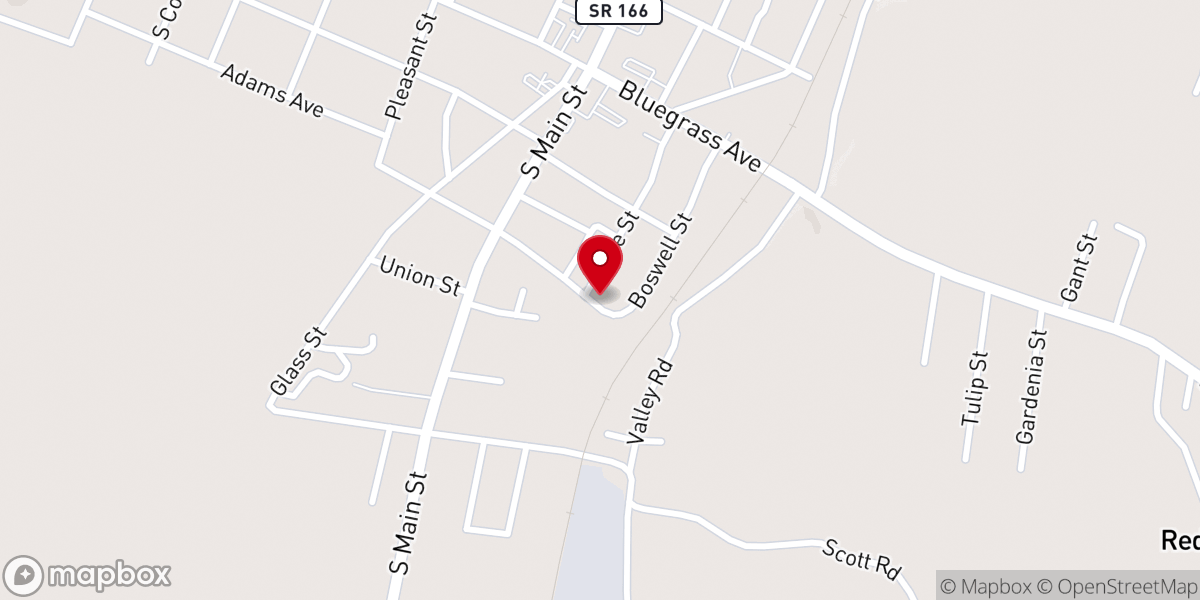 Map showing location of New Hope Primitive Baptist Church