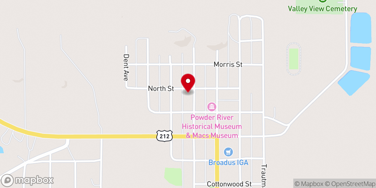Map showing location of St David Catholic Church