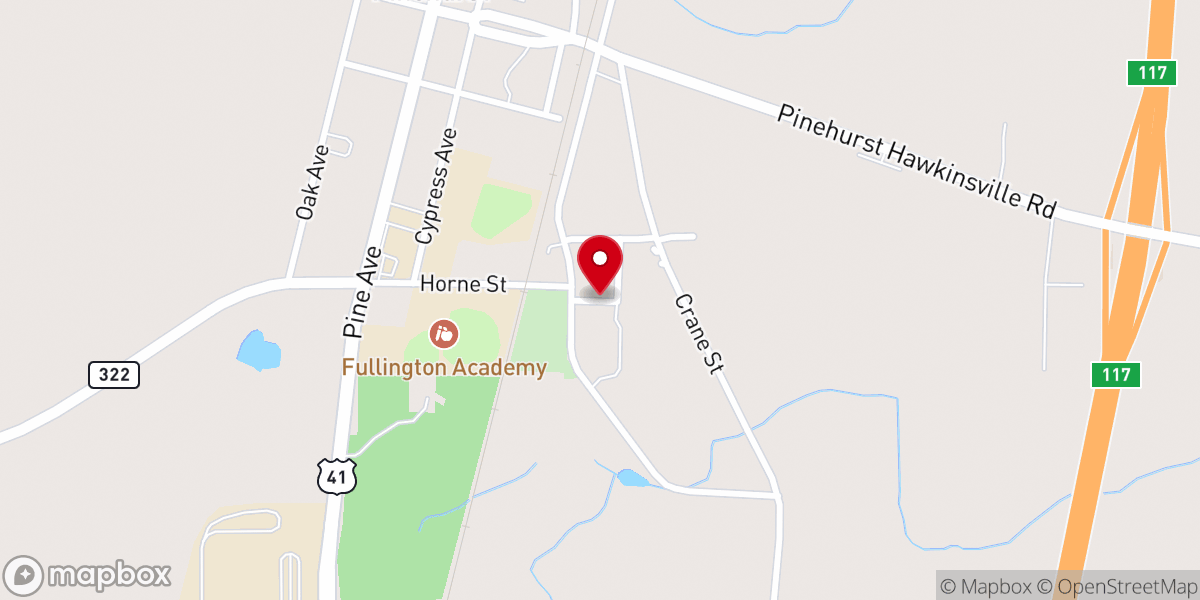 Map showing location of New Bethel CME Church