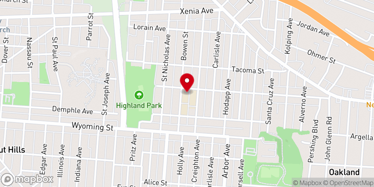 Map showing location of Saint Anthony of Padua Catholic Church