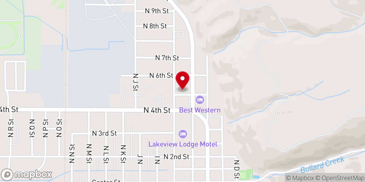 Map showing location of Trinity Baptist Church