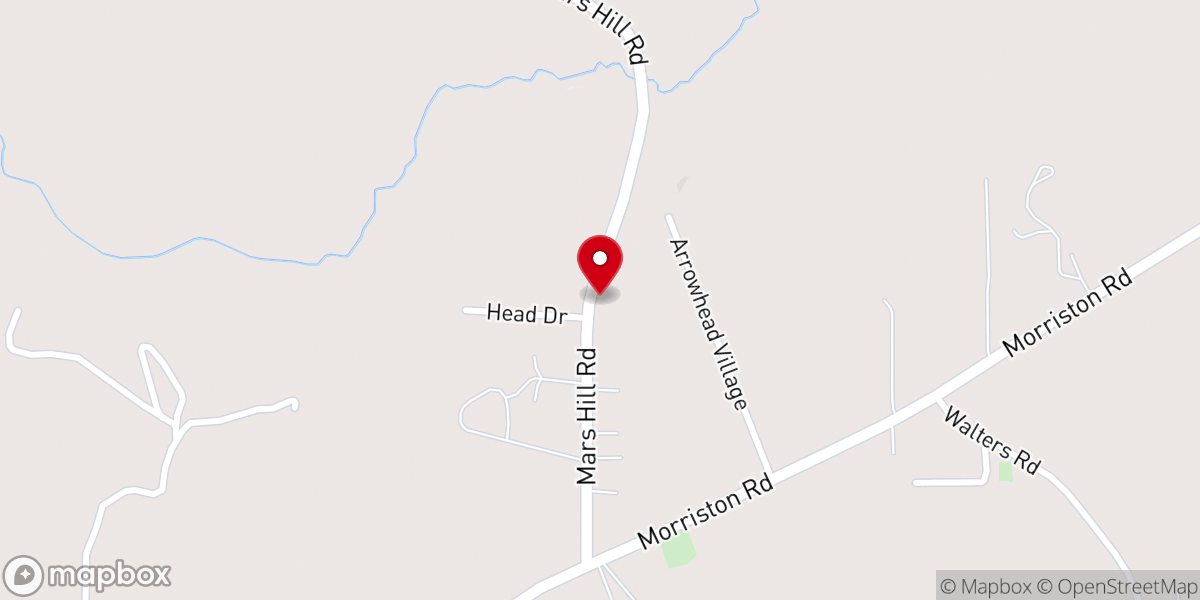 Map showing location of Mars Hill Church