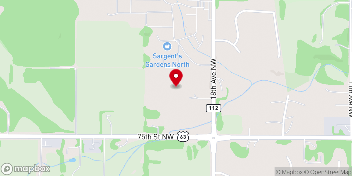 Map showing location of Emmanuel Lutheran Church of Rochester, NALC