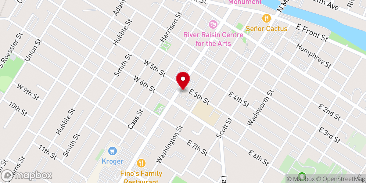 Map showing location of St John the Baptist Catholic Church