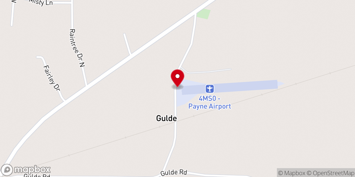 Map showing location of Hangar Church