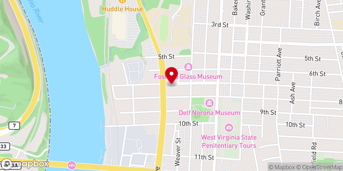 Map showing location of Crescent Print Shop