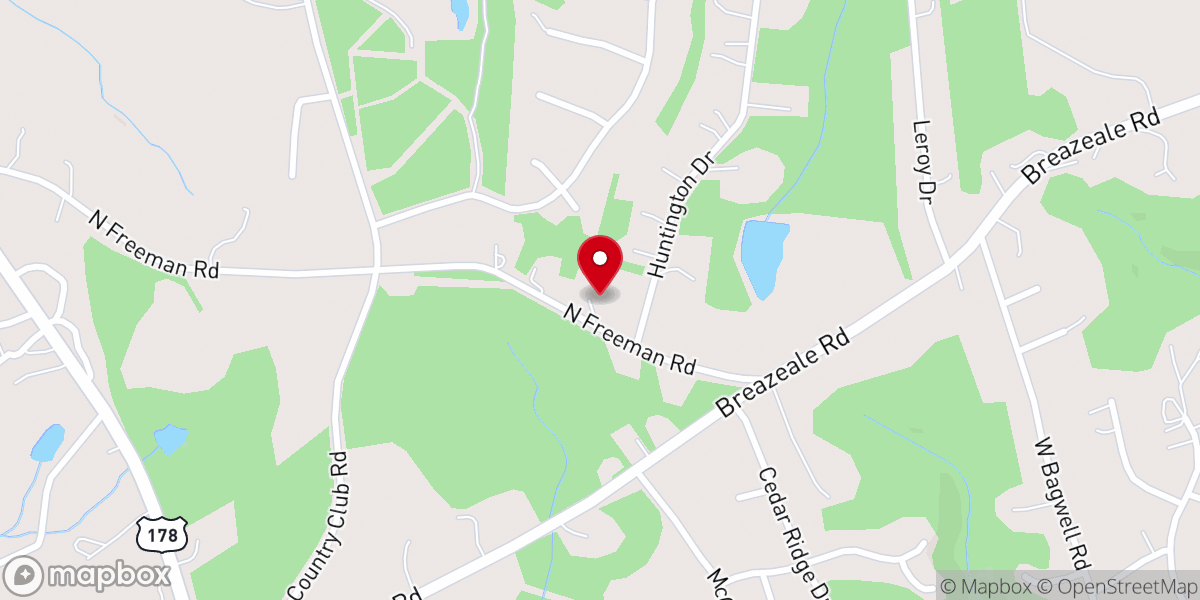Map showing location of Rices Creek Church