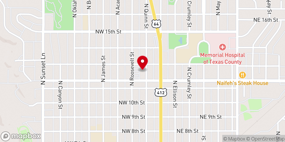 Map showing location of St. Peter the Apostle Catholic Church