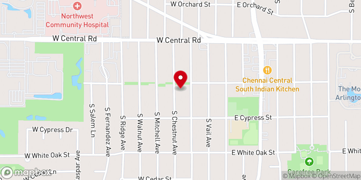 Map showing location of Mongolian Church of Chicago
