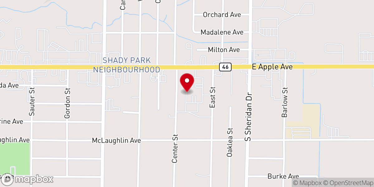 Map showing location of Rising Star Missionary Baptist Church