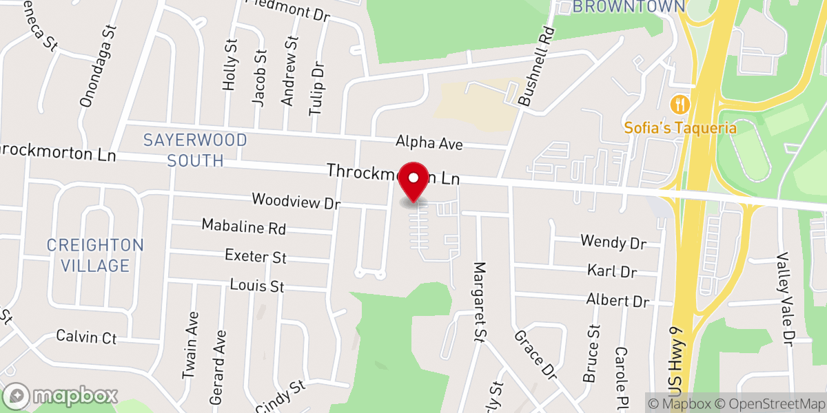 Map showing location of Saint Ambrose Parish Office.