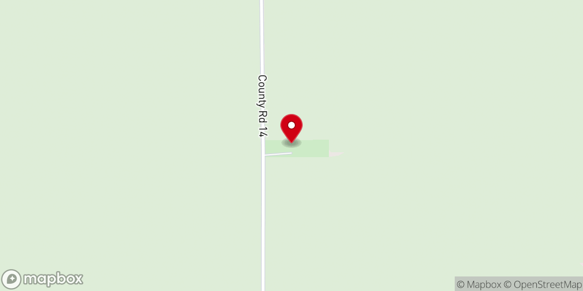 Map showing location of Adena Union Church