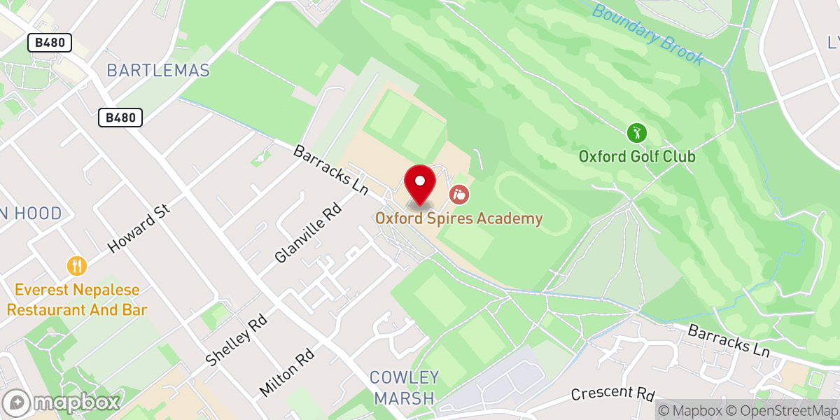 Map showing location of Emmanuel Church Oxford