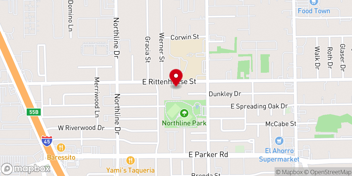 Map showing location of El Mesias Methodist Church