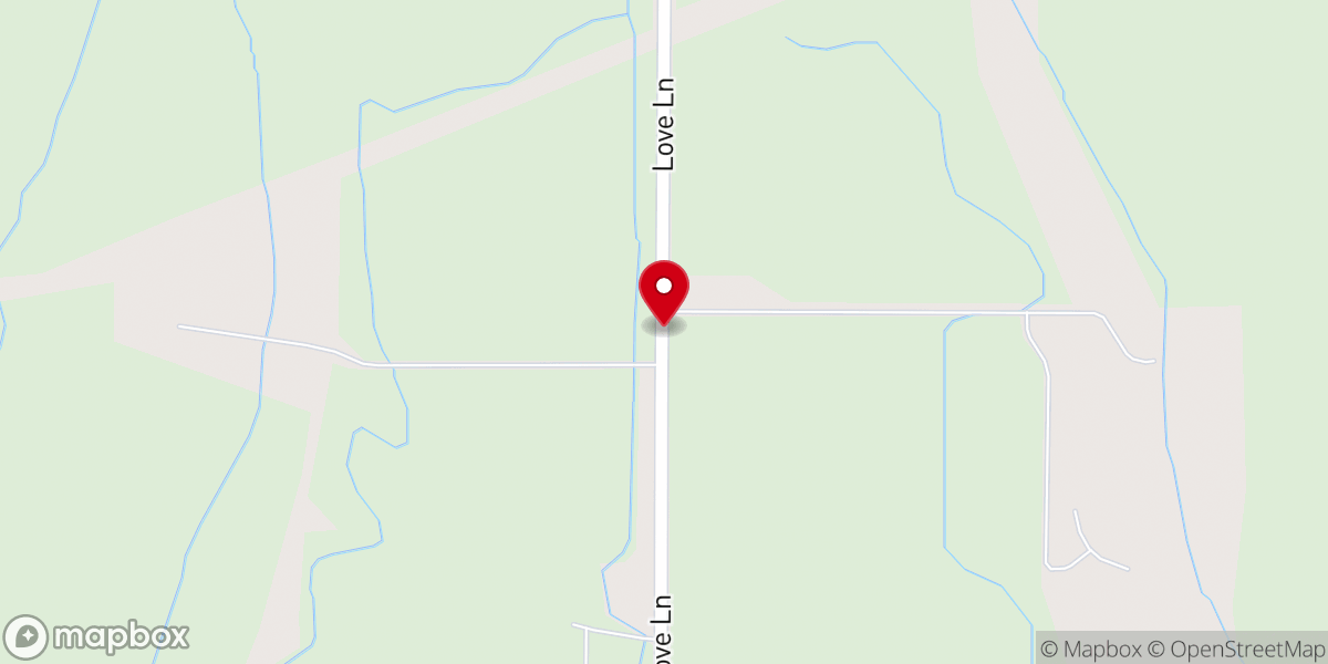Map showing location of Gallatin Valley Church