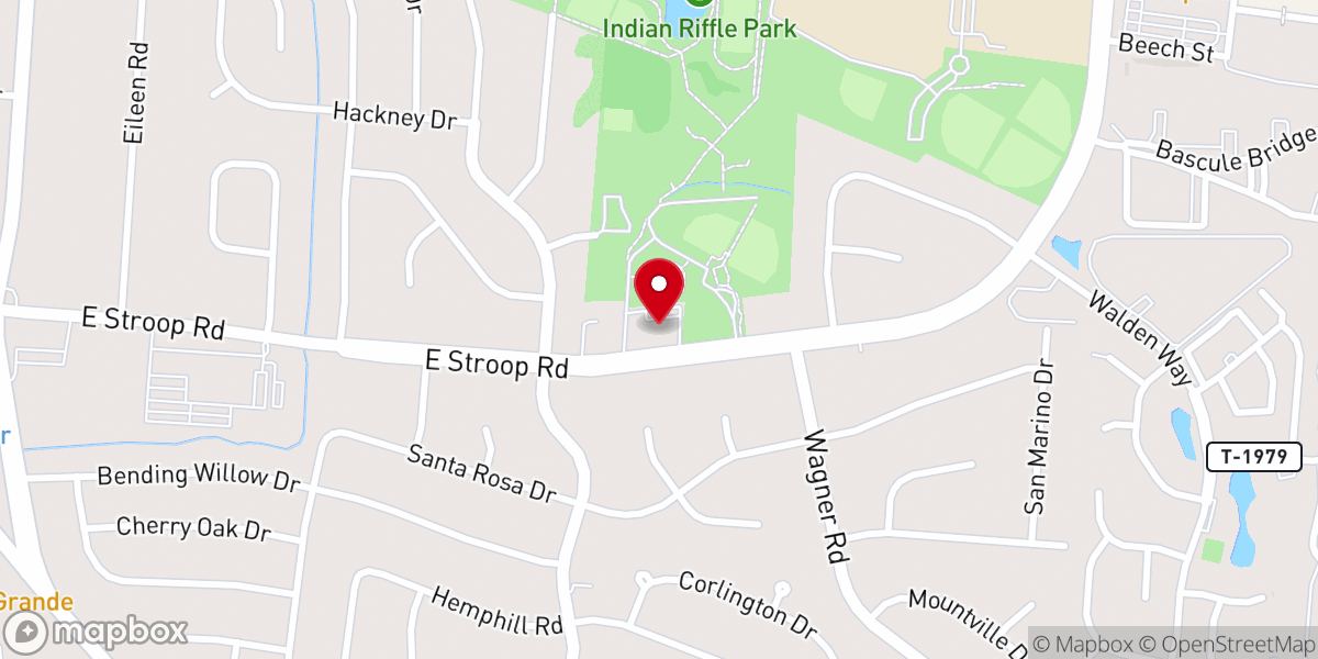Map showing location of Bethany Church of Christ