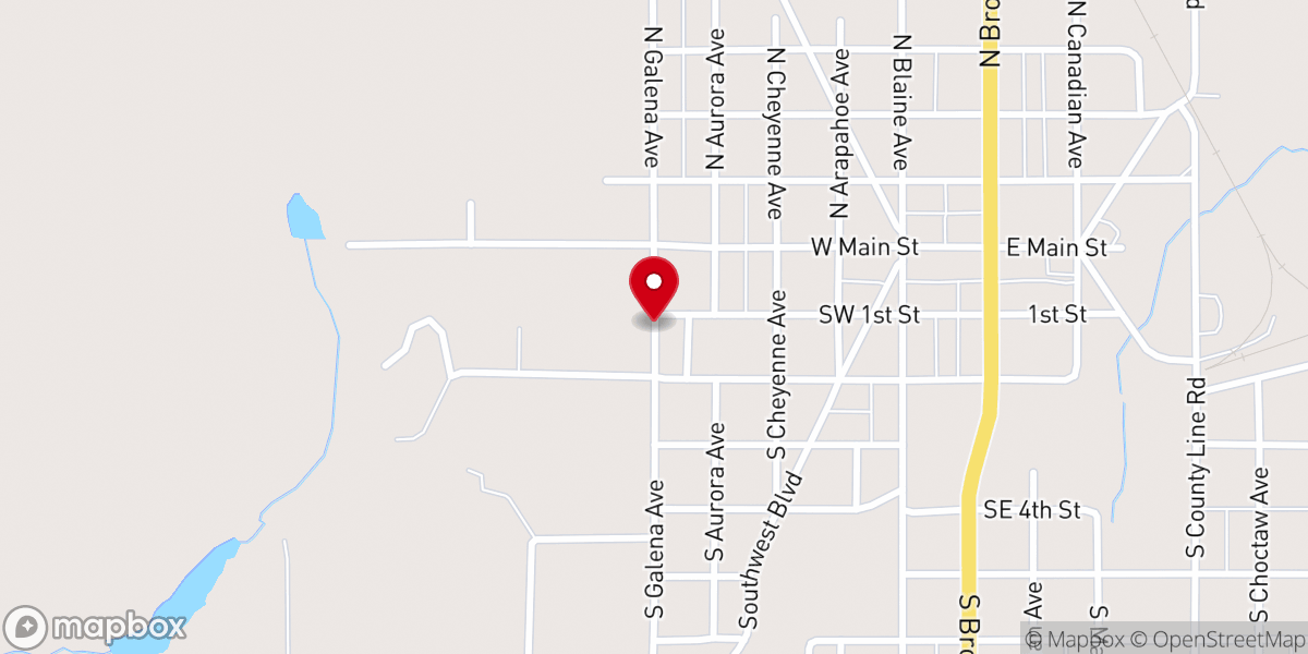 Map showing location of All-Tribes Community Church