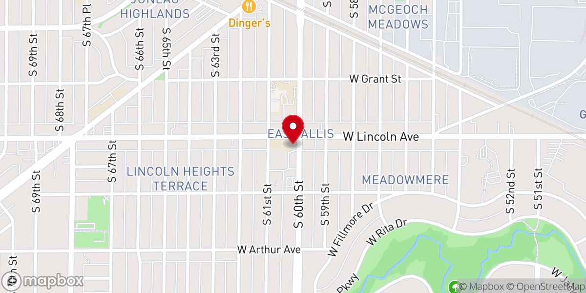 Map showing location of Pentecostals of Wisconsin