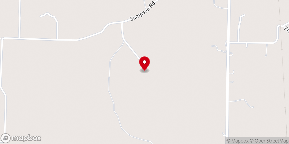 Map showing location of Mathis Church