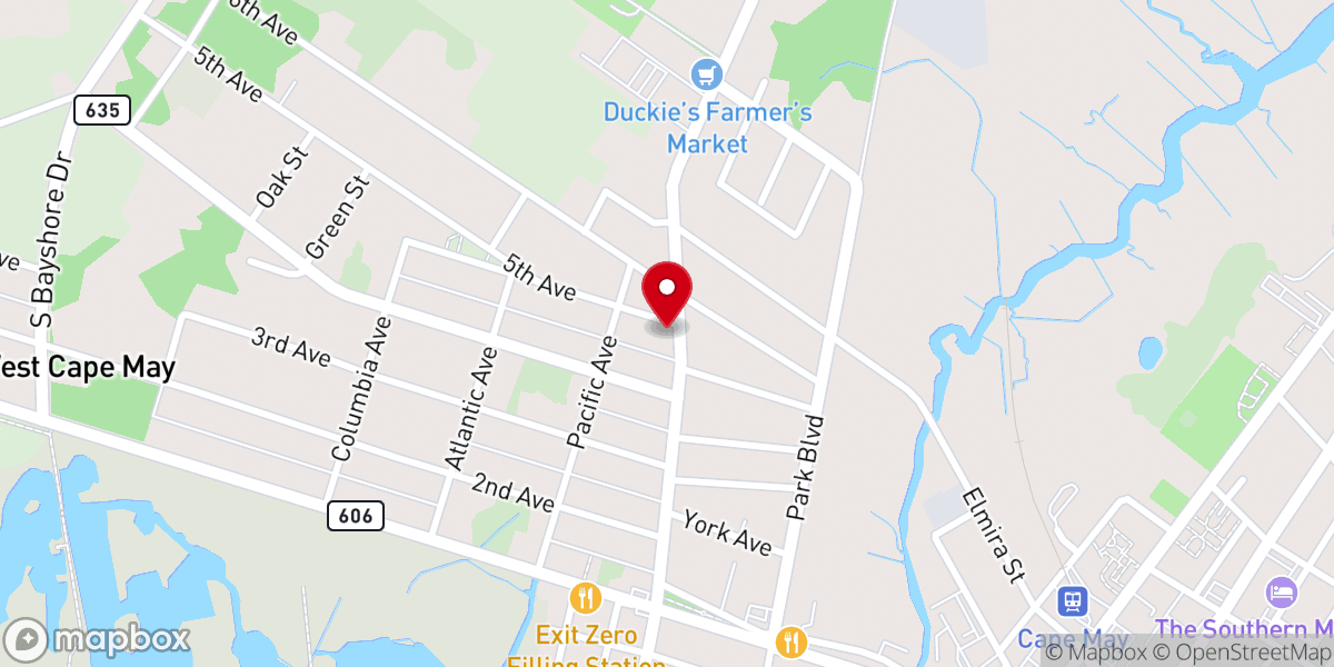 Map showing location of Panico's Bistro
