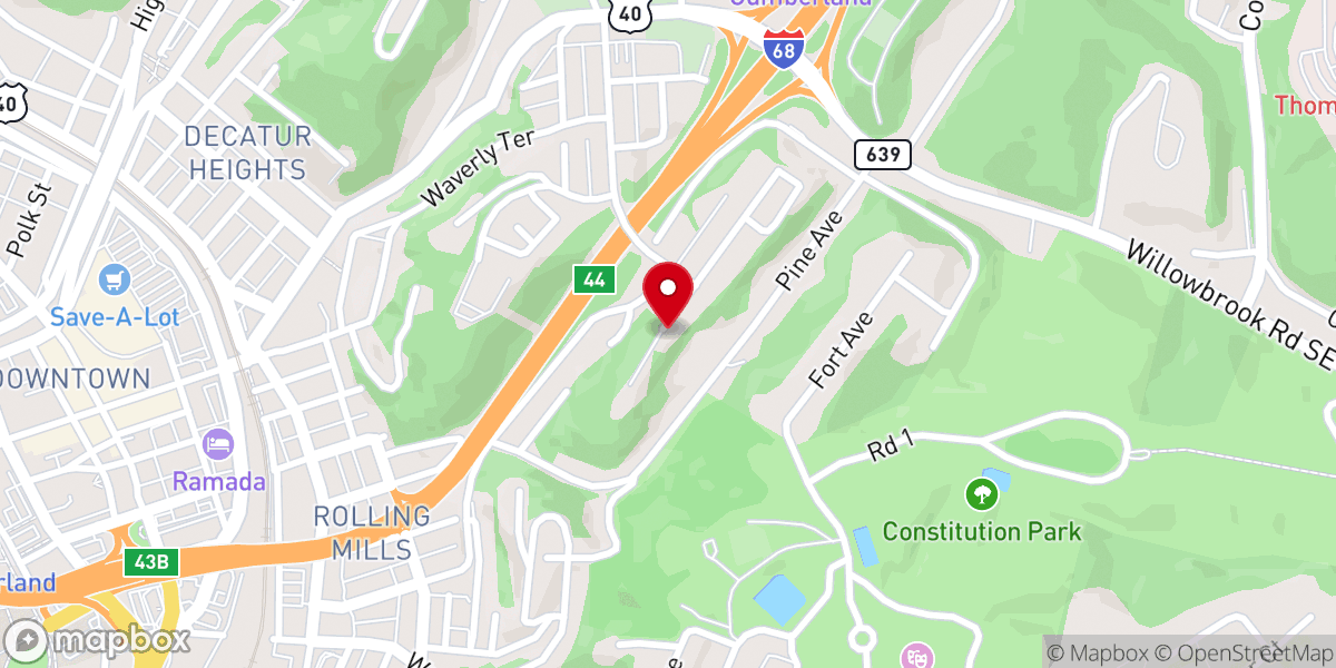 Map showing location of On Fire Ministries