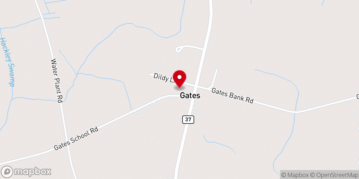 Map showing location of Gates