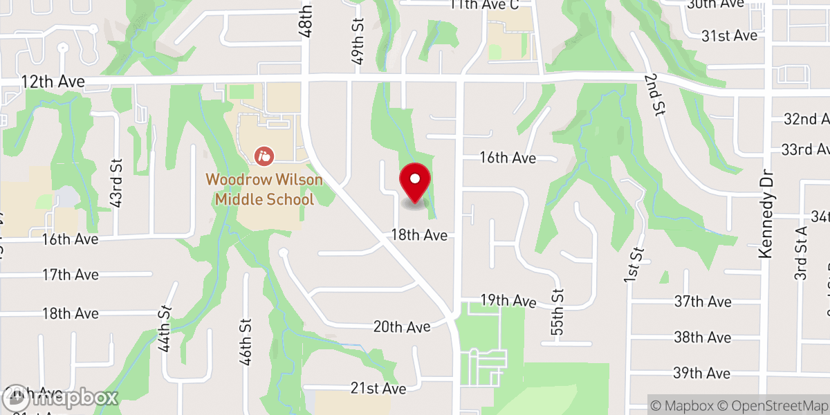 Map showing location of Elim Covenant Church