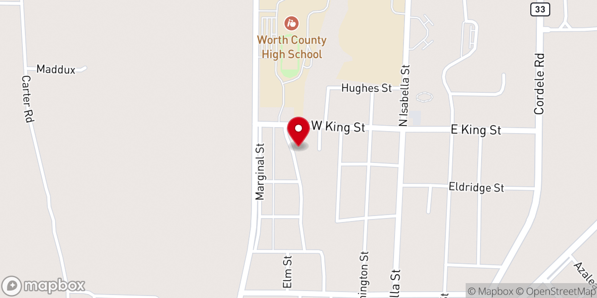 Map showing location of Victory Independent Baptist