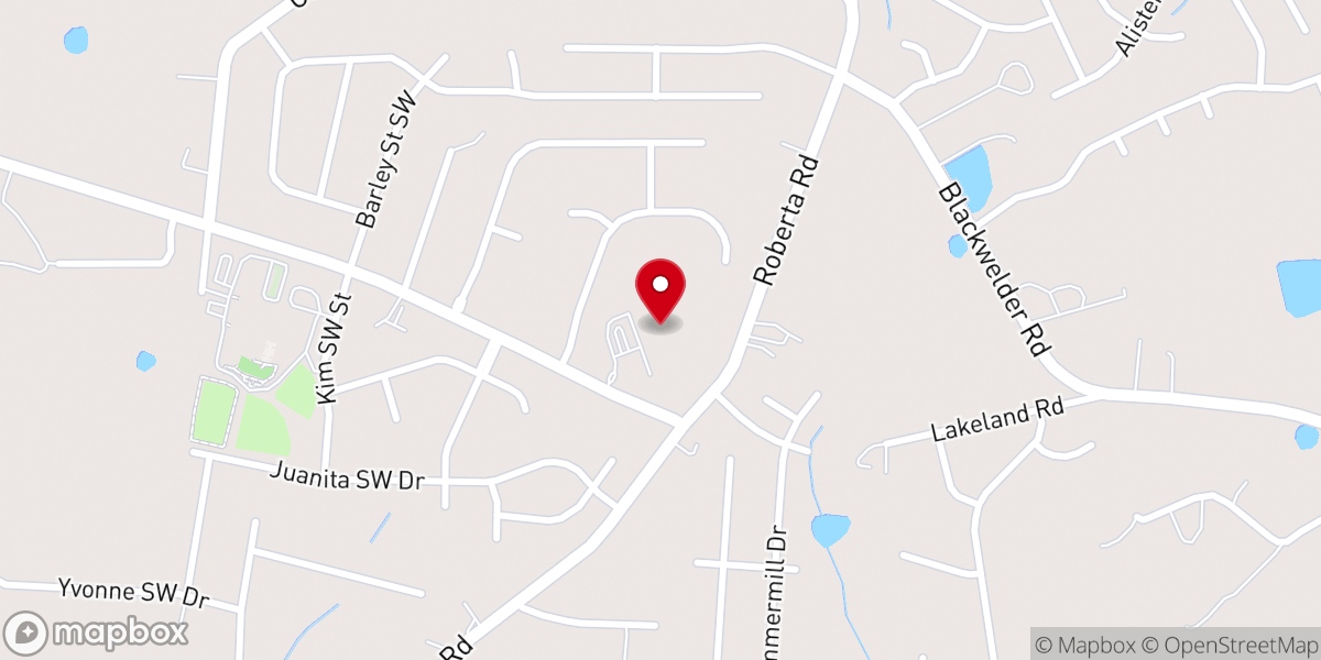 Map showing location of Rocky River Church
