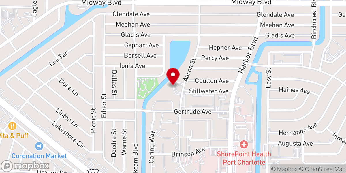 Map showing location of 2230 Hariet Street, Port Charlotte FL 33952