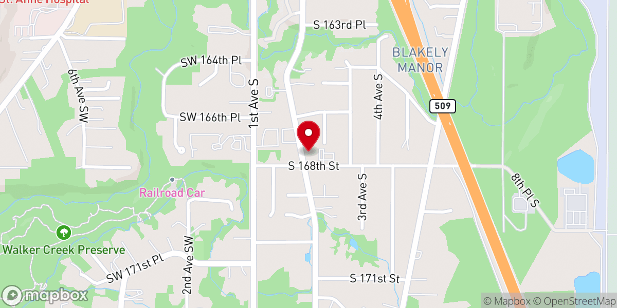 Map showing location of Our Saviour's Lutheran Church