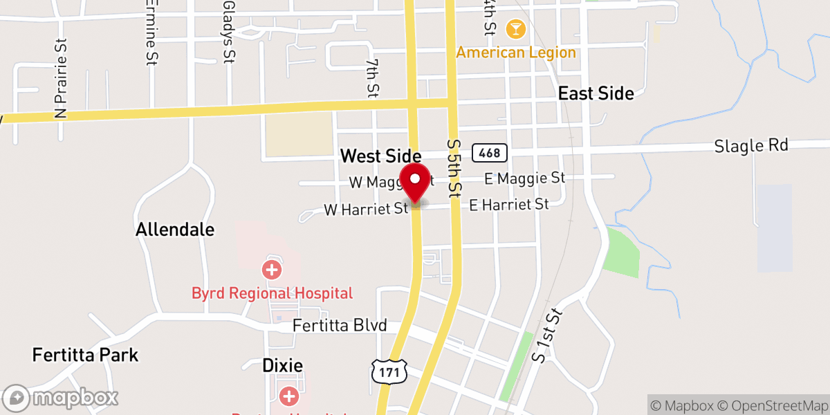 Map showing location of St. Michael Church - Rectory