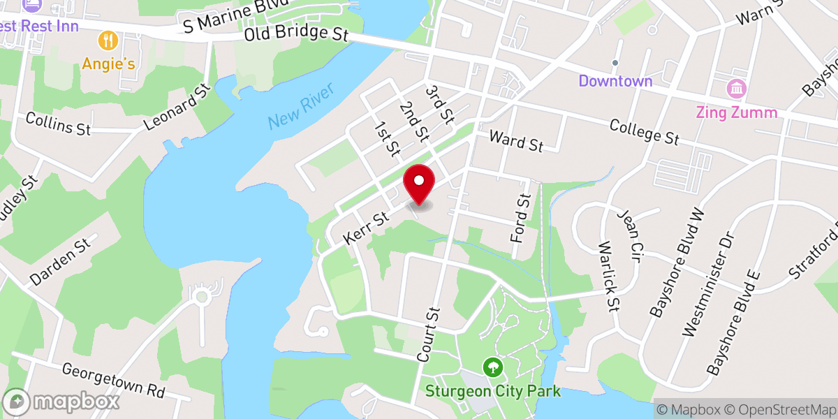 Map showing location of St. Julia AME Zion Church