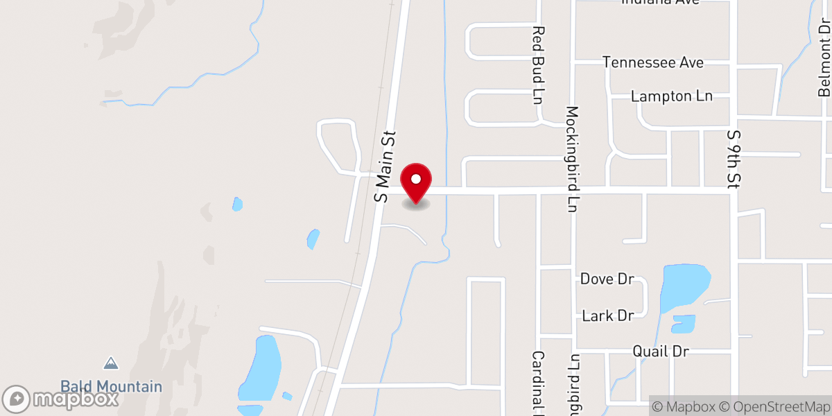 Map showing location of Main & Oklahoma Church of Christ