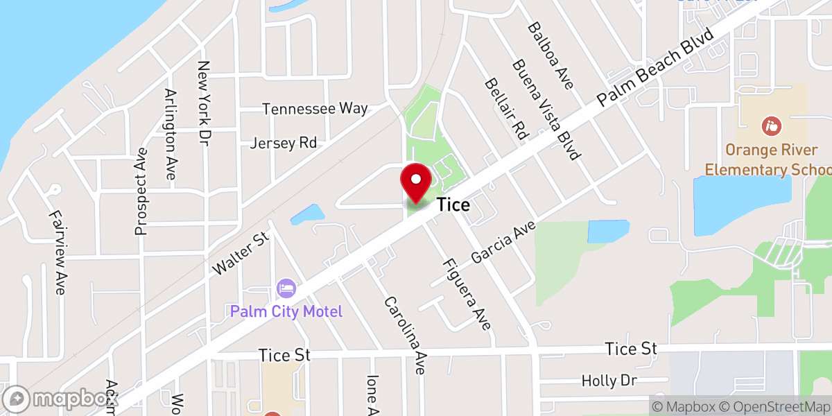 Map showing location of Palm Beach Boulevard Church of the Nazarene