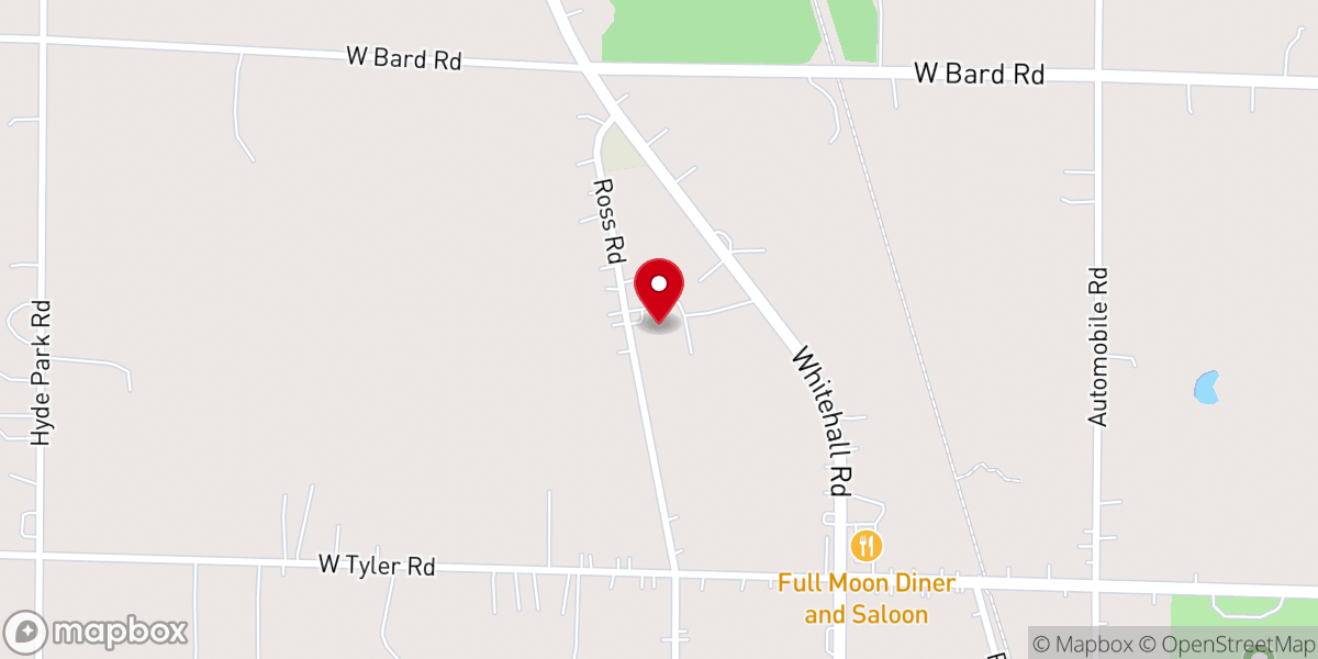 Map showing location of Faith Baptist Church