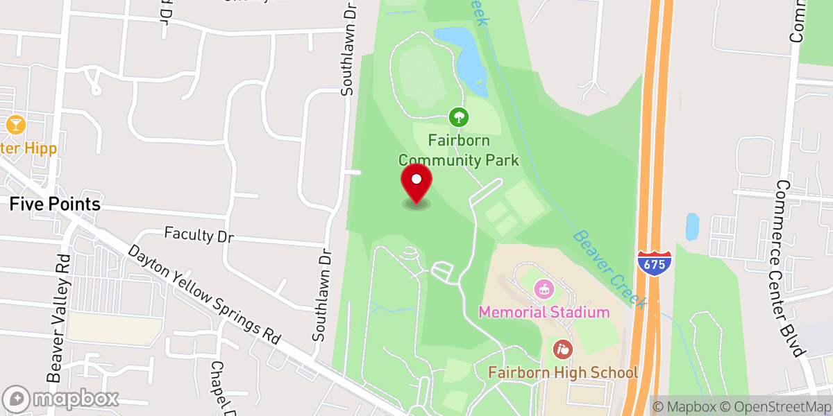Map showing location of Community Park