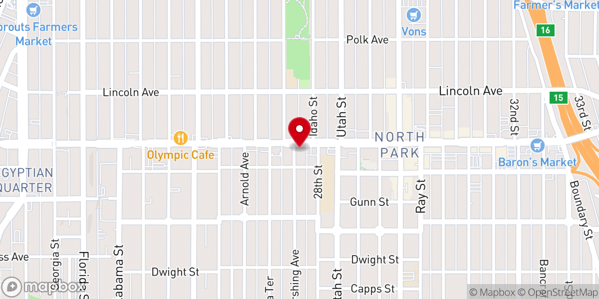 Map showing location of Plymouth Congregational Church