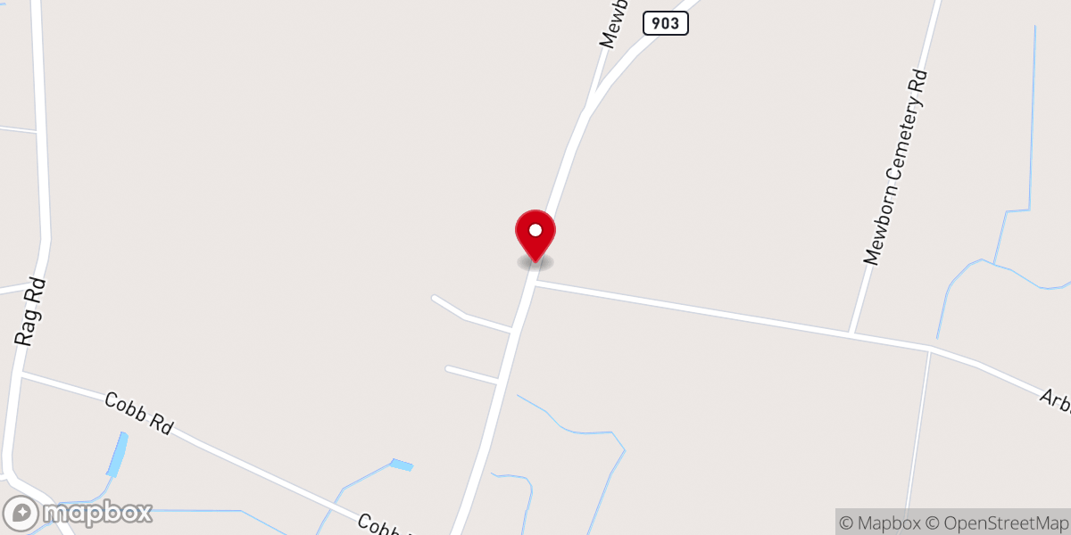 Map showing location of Lovick's Chapel AME Zion Church