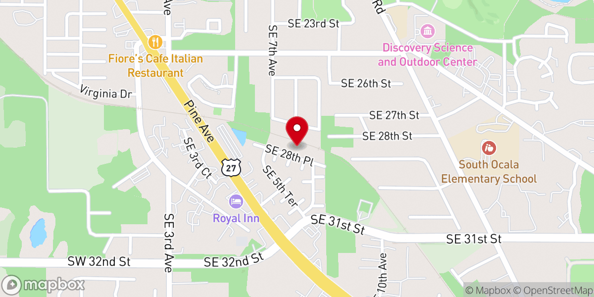 Map showing location of Little Chapel United Methodist Church