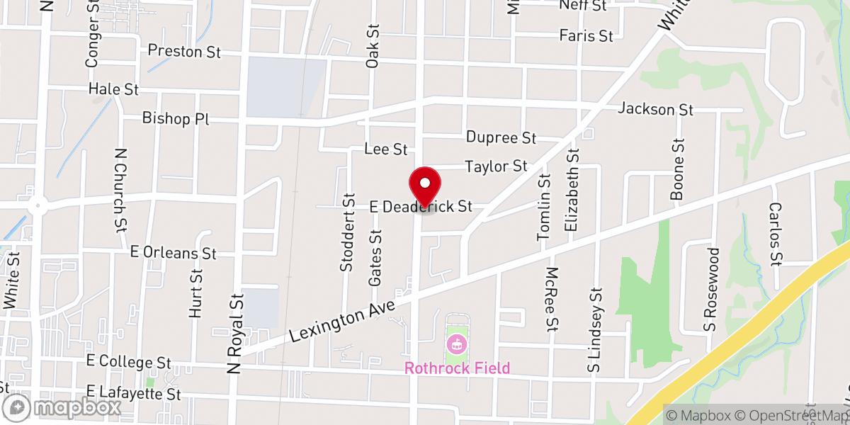 Map showing location of Knee Temple Church of God in Christ