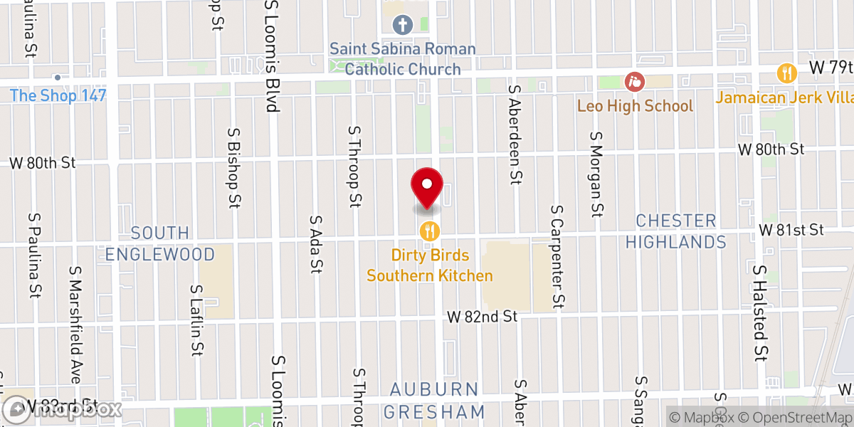 Map showing location of Faith Pentecostal Holiness Church